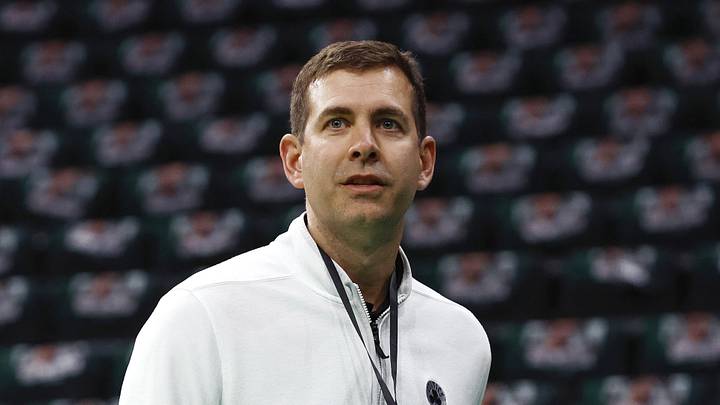 Feb 28, 2025; Boston, Massachusetts, USA; Boston Celtics president of basketball operations Brad Stevens before their game against the Cleveland Cavaliers at TD Garden. Mandatory Credit: Winslow Townson-Imagn Images Feb 28, 2025; Boston, Massachusetts, USA; Boston Celtics president of basketball operations Brad Stevens before their game against the Cleveland Cavaliers at TD Garden. Mandatory Credit: Winslow Townson-Imagn Images