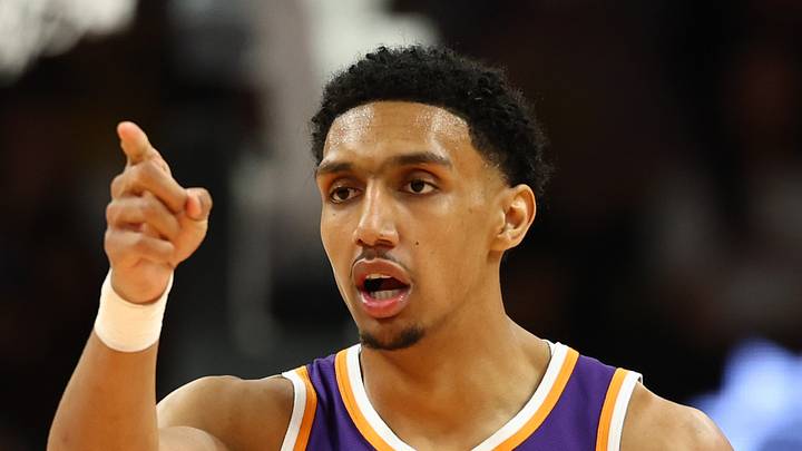 Phoenix, Arizona, USA; Phoenix Suns forward Ryan Dunn (0) reacts against the Los Angeles Lakers in the second half at Mortgage Matchup Center on Feb 26, 2026. Phoenix, Arizona, USA; Phoenix Suns forward Ryan Dunn (0) reacts against the Los Angeles Lakers in the second half at Mortgage Matchup Center on Feb 26, 2026.