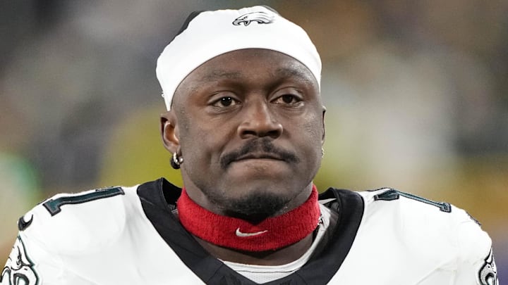 Nov 10, 2025; Green Bay, Wisconsin, USA; Philadelphia Eagles wide receiver A.J. Brown (11) following the game against the Green Bay Packers at Lambeau Field. Mandatory Credit: Jeff Hanisch-Imagn Images Nov 10, 2025; Green Bay, Wisconsin, USA; Philadelphia Eagles wide receiver A.J. Brown (11) following the game against the Green Bay Packers at Lambeau Field. Mandatory Credit: Jeff Hanisch-Imagn Images