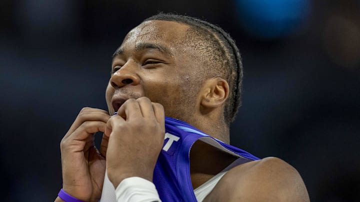 Mar 16, 2025; Minneapolis, Minnesota, USA; Utah Jazz guard Isaiah Collier (13) reacts to a foul called in the first half against the Minnesota Timberwolves at Target Center. Mandatory Credit: Jesse Johnson-Imagn Images Mar 16, 2025; Minneapolis, Minnesota, USA; Utah Jazz guard Isaiah Collier (13) reacts to a foul called in the first half against the Minnesota Timberwolves at Target Center. Mandatory Credit: Jesse Johnson-Imagn Images