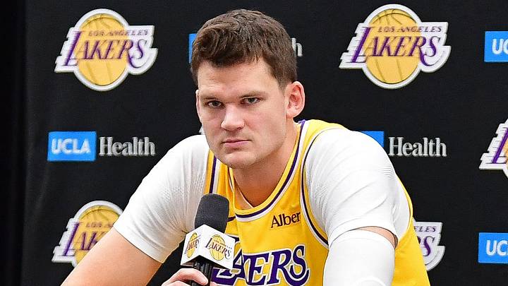 Sep 28, 2026; El Segundo, CA, USA; Los Angeles Lakers player Walker Kessler (14) during media day at UCLA Health Training Center. Mandatory Credit: Gary A. Vasquez-Imagn Images Sep 28, 2026; El Segundo, CA, USA; Los Angeles Lakers player Walker Kessler (14) during media day at UCLA Health Training Center. Mandatory Credit: Gary A. Vasquez-Imagn Images