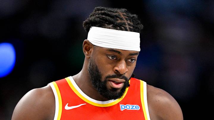 Atlanta Hawks guard Luguentz Dort (0) against the Dallas Mavericks at American Airlines Center on Oct. 16, 2026. Atlanta Hawks guard Luguentz Dort (0) against the Dallas Mavericks at American Airlines Center on Oct. 16, 2026.
