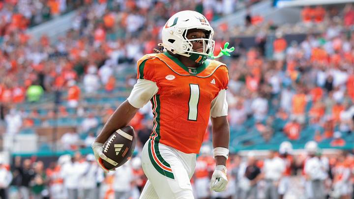 Miami wide receiver Malachi Toney and the Hurricanes are in the driver’s seat for the top spot in the College Football Playoff rankings. Miami wide receiver Malachi Toney and the Hurricanes are in the driver’s seat for the top spot in the College Football Playoff rankings.