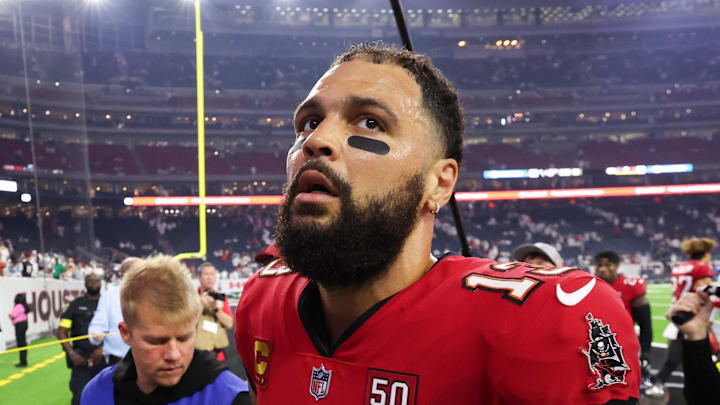Tampa Bay Buccaneers wide receiver Mike Evans (13) looks on after the game against the Houston Texans at NRG Stadium. 