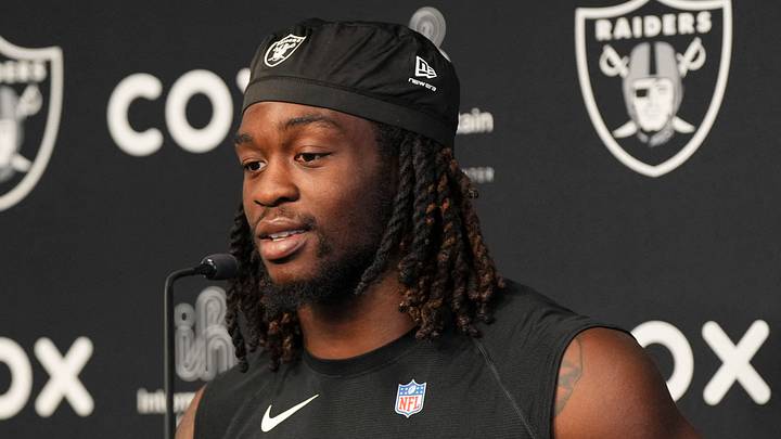 May 20, 2026; Henderson, NV, USA; Las Vegas Raiders running back Ashton Jeanty (2) speaks during a news conference during organized team activities at Intermountain Health Performance Center. Mandatory Credit: Candice Ward-Imagn Images May 20, 2026; Henderson, NV, USA; Las Vegas Raiders running back Ashton Jeanty (2) speaks during a news conference during organized team activities at Intermountain Health Performance Center. Mandatory Credit: Candice Ward-Imagn Images