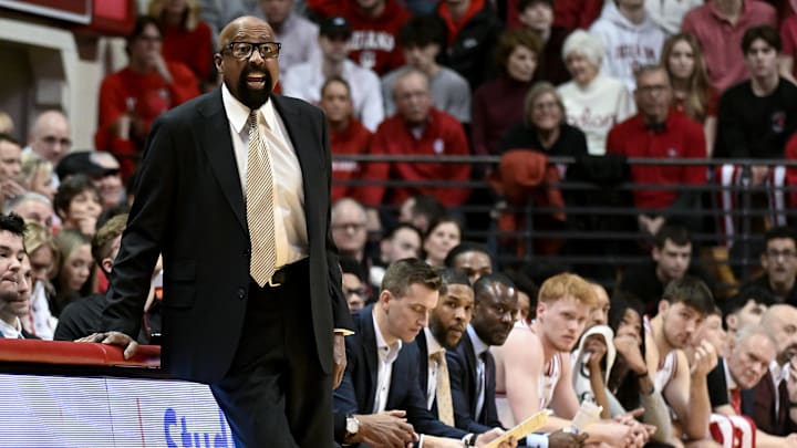 Indiana coach Mike Woodson against Maryland at Simon Skjodt Assembly Hall. Indiana coach Mike Woodson against Maryland at Simon Skjodt Assembly Hall.