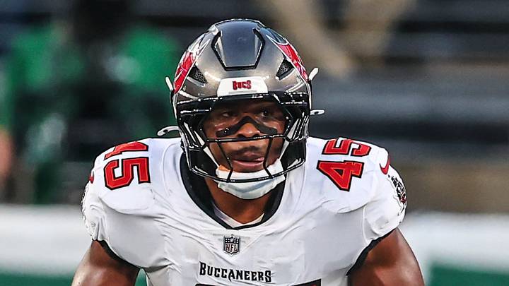 Tampa Bay Buccaneers linebacker Josiah Trotter (45) in action against the New York Jets Tampa Bay Buccaneers linebacker Josiah Trotter (45) in action against the New York Jets
