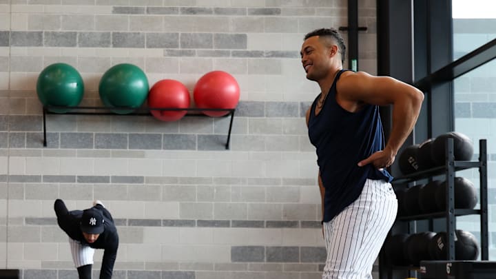 Giancarlo Stanton no participó en el Spring Training de los Yankees por sus problemas de codo