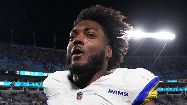 Los Angeles Rams outside linebacker Josaiah Stewart. Los Angeles Rams outside linebacker Josaiah Stewart.