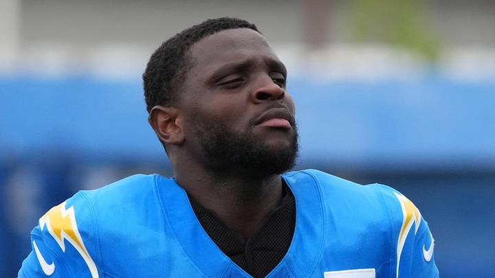 Los Angeles Chargers receiver Jalen Reagor at 2025 training camp at The Bolt Los Angeles Chargers receiver Jalen Reagor at 2025 training camp at The Bolt