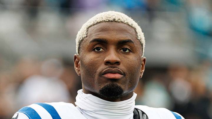 Indianapolis Colts wide receiver Laquon Treadwell looks on