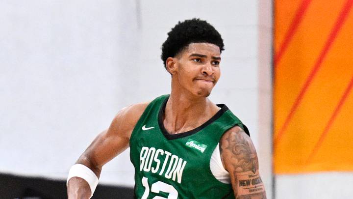 LAS VEGAS, NV - JULY 10: Chris Cenac Jr. #12 of the Boston Celtics. Mandatory Copyright Notice: Copyright 2026 NBAE (Photo by Stephen Greathouse/NBAE) LAS VEGAS, NV - JULY 10: Chris Cenac Jr. #12 of the Boston Celtics. Mandatory Copyright Notice: Copyright 2026 NBAE (Photo by Stephen Greathouse/NBAE)
