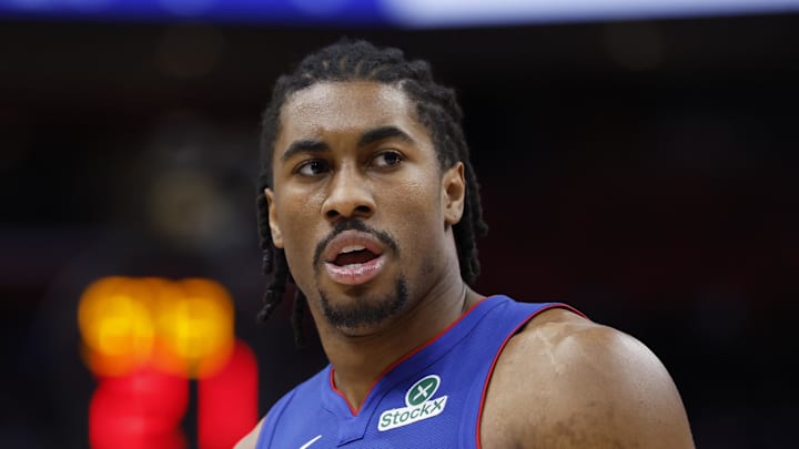 Dec 6, 2025; Detroit, Michigan, USA; Detroit Pistons guard Jaden Ivey (23) reacts in the first half against the Milwaukee Bucks at Little Caesars Arena. Mandatory Credit: Rick Osentoski-Imagn Images Dec 6, 2025; Detroit, Michigan, USA; Detroit Pistons guard Jaden Ivey (23) reacts in the first half against the Milwaukee Bucks at Little Caesars Arena. Mandatory Credit: Rick Osentoski-Imagn Images