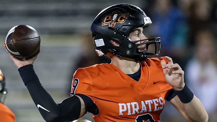 Platte County quarterback Rocco Marriott looks to lead his defending Class 5 champion Pirates to a Week 1 victory.