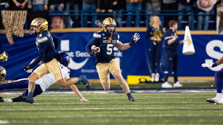 Montana State defensive back Caden Dowler (5) Montana State defensive back Caden Dowler (5)