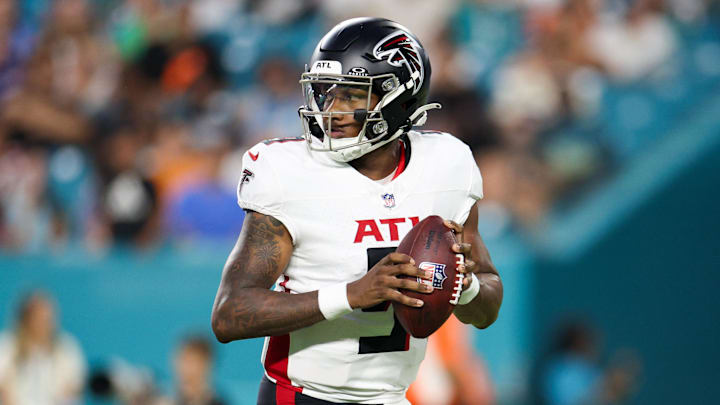 Michael Penix Jr. saw a just over one quarter of action in the preseason before the Atlanta Falcons put him on the shelf.