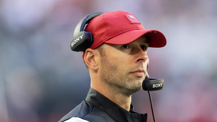 Dec 21, 2025; Glendale, Arizona, USA; Arizona Cardinals head coach Jonathan Gannon against the Atlanta Falcons at State Farm Stadium. Mandatory Credit: Mark J. Rebilas-Imagn Images Dec 21, 2025; Glendale, Arizona, USA; Arizona Cardinals head coach Jonathan Gannon against the Atlanta Falcons at State Farm Stadium. Mandatory Credit: Mark J. Rebilas-Imagn Images