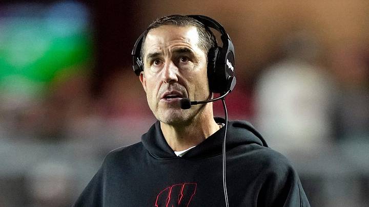 Wisconsin Badgers head coach Luke Fickell Wisconsin Badgers head coach Luke Fickell