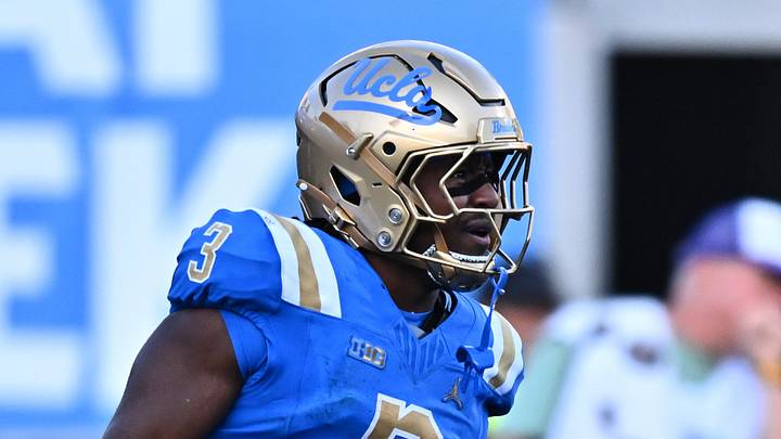Sep 12, 2026; Pasadena, California, USA; UCLA running back Wayne Knight (3) celebrates with quarterback Nico Iamaleava (9) after completing a touchdown during the second half against San Diego State at the Rose Bowl. Mandatory Credit: William Liang-Imagn Images Sep 12, 2026; Pasadena, California, USA; UCLA running back Wayne Knight (3) celebrates with quarterback Nico Iamaleava (9) after completing a touchdown during the second half against San Diego State at the Rose Bowl. Mandatory Credit: William Liang-Imagn Images