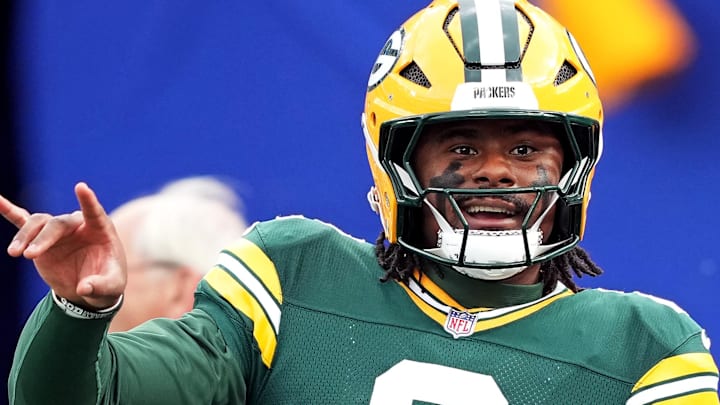 Green Bay Packers quarterback Malik Willis is shown during the game at the Giants. Green Bay Packers quarterback Malik Willis is shown during the game at the Giants.