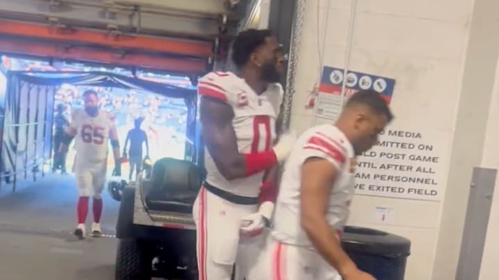 Brian Burns went viral for cursing up a storm in the tunnel after the Giants' epic collapse against the Broncos. 