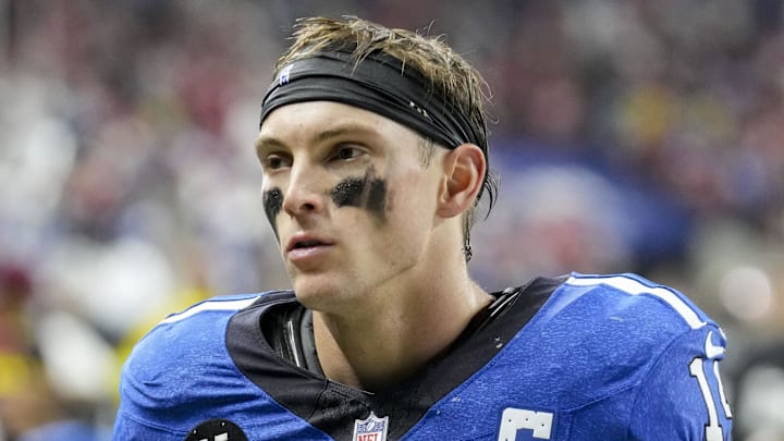 Indianapolis Colts wide receiver Alec Pierce leaves the field