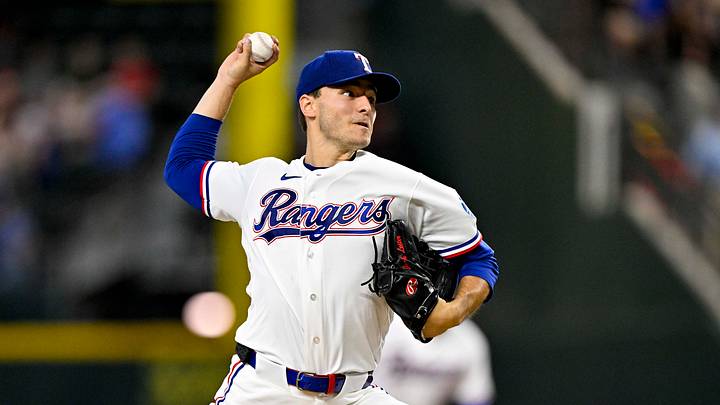 Texas Rangers starting pitcher Jack Leiter. Credit: Jerome Miron-Imagn Images
