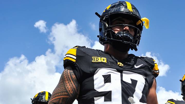 Sep 5, 2026; Iowa City, Iowa, USA; Iowa Hawkeyes defensive end Iose Epenesa (97) and defensive back Noah Daniel (29) come off the field before the game against the Northern Illinois Huskies at Kinnick Stadium. Mandatory Credit: Jeffrey Becker-Imagn Images Sep 5, 2026; Iowa City, Iowa, USA; Iowa Hawkeyes defensive end Iose Epenesa (97) and defensive back Noah Daniel (29) come off the field before the game against the Northern Illinois Huskies at Kinnick Stadium. Mandatory Credit: Jeffrey Becker-Imagn Images