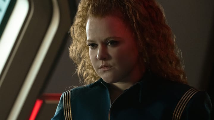 “There Is A Tide...” — Ep#312 — Pictured: Mary Wiseman as Ensign Silvia Tilly of the CBS All Access series STAR TREK: DISCOVERY. Photo Cr: Michael Gibson/CBS ©2020 CBS Interactive, Inc. All Rights Reserved.