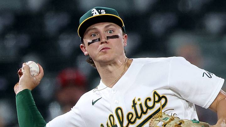 Aug 25, 2026; West Sacramento, California, USA; Athletics third baseman Zack Gelof (20) throws to first base for an out against the Minnesota Twins during the sixth inning at Sutter Health Park. Mandatory Credit: Dennis Lee-Imagn Images Aug 25, 2026; West Sacramento, California, USA; Athletics third baseman Zack Gelof (20) throws to first base for an out against the Minnesota Twins during the sixth inning at Sutter Health Park. Mandatory Credit: Dennis Lee-Imagn Images