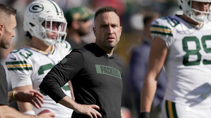 Green Bay Packers defensive coordinator Jeff Hafley is shown before their game against the Houston Texans Sunday, October 20, 2024 at Lambeau Field in Green Bay, Wisconsin.