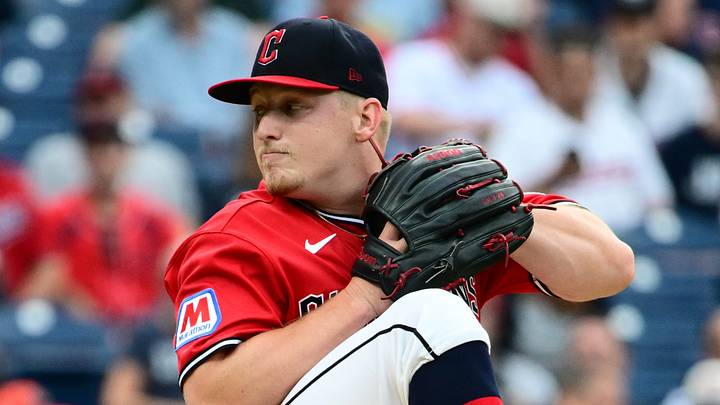 Aug 19, 2026; Cleveland, Ohio, USA; Cleveland Guardians pitcher Parker Messick (77) throws a pitch during the first inning against the San Francisco Giants at Progressive Field. Mandatory Credit: Ken Blaze-Imagn Images Aug 19, 2026; Cleveland, Ohio, USA; Cleveland Guardians pitcher Parker Messick (77) throws a pitch during the first inning against the San Francisco Giants at Progressive Field. Mandatory Credit: Ken Blaze-Imagn Images