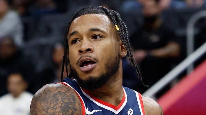 Nov 10, 2025; Detroit, Michigan, USA; Washington Wizards forward Cam Whitmore (1) dribbles defended by Detroit Pistons forward Paul Reed (7) in the first half at Little Caesars Arena. Mandatory Credit: Rick Osentoski-Imagn Images Nov 10, 2025; Detroit, Michigan, USA; Washington Wizards forward Cam Whitmore (1) dribbles defended by Detroit Pistons forward Paul Reed (7) in the first half at Little Caesars Arena. Mandatory Credit: Rick Osentoski-Imagn Images