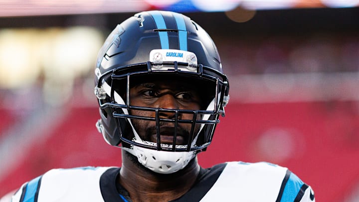 Carolina Panthers offensive tackle Yosh Nijman Carolina Panthers offensive tackle Yosh Nijman