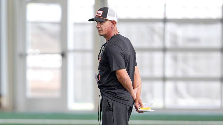 Oklahoma State head coach Eric Morris. Oklahoma State head coach Eric Morris.