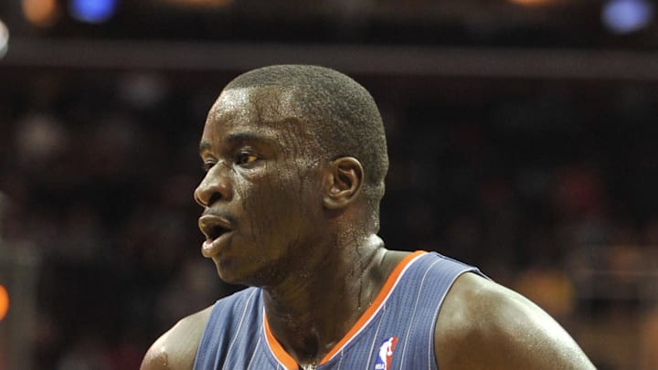 Jan 3, 2012; Cleveland, OH, USA; Charlotte Bobcats center DeSagana Diop (7) against the Cleveland Cavaliers at Quicken Loans Arena. Mandatory Credit: David Richard-Imagn Images Jan 3, 2012; Cleveland, OH, USA; Charlotte Bobcats center DeSagana Diop (7) against the Cleveland Cavaliers at Quicken Loans Arena. Mandatory Credit: David Richard-Imagn Images