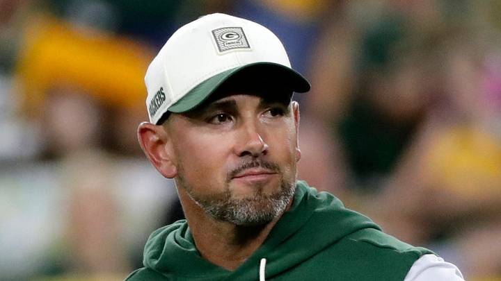 Green Bay Packers head coach Matt LaFleur during Green Bay Packers Family Night.