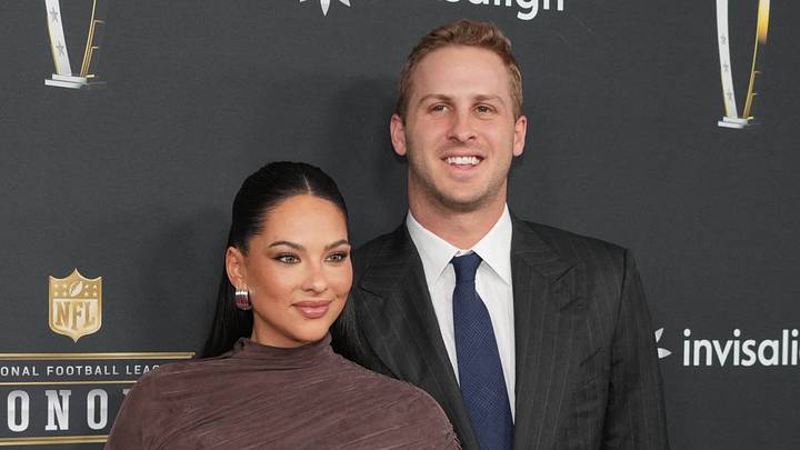 Jared Goff and his wife Christen Harper on the red carpet before Super Bowl LIX NFL Honors at Saenger Theatre. Jared Goff and his wife Christen Harper on the red carpet before Super Bowl LIX NFL Honors at Saenger Theatre.