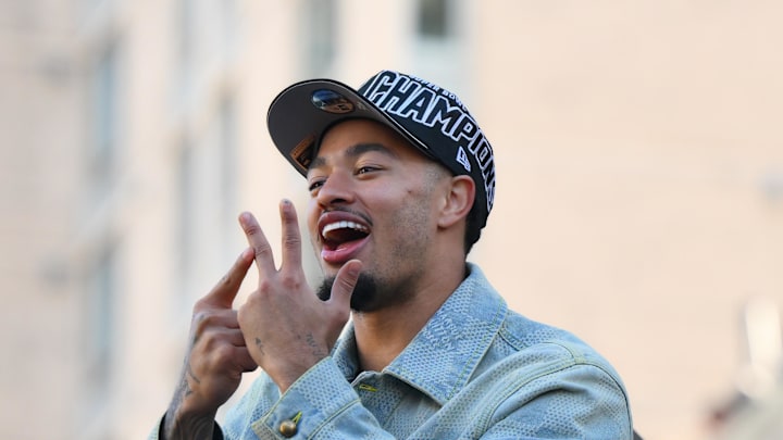 Seattle Seahawks wide receiver Jaxon Smith-Njigba interacts with fans Seattle Seahawks wide receiver Jaxon Smith-Njigba interacts with fans