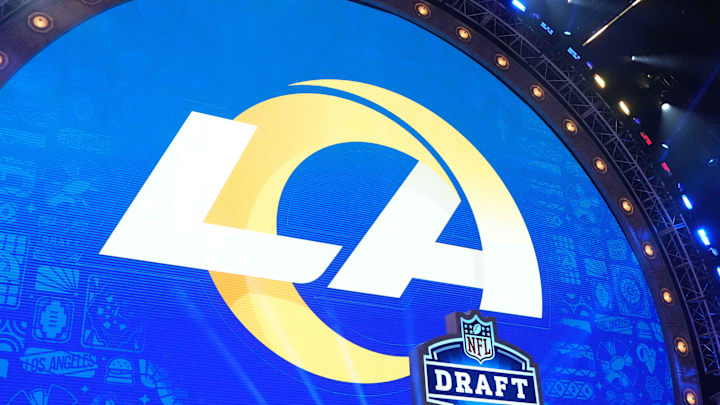 Los Angeles Rams logo at the NFL Draft. Mandatory Credit: Kirby Lee-Imagn Images Los Angeles Rams logo at the NFL Draft. Mandatory Credit: Kirby Lee-Imagn Images