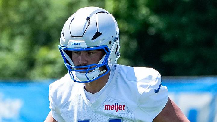 Detroit Lions linebacker Malcolm Rodriguez (44). Detroit Lions linebacker Malcolm Rodriguez (44).