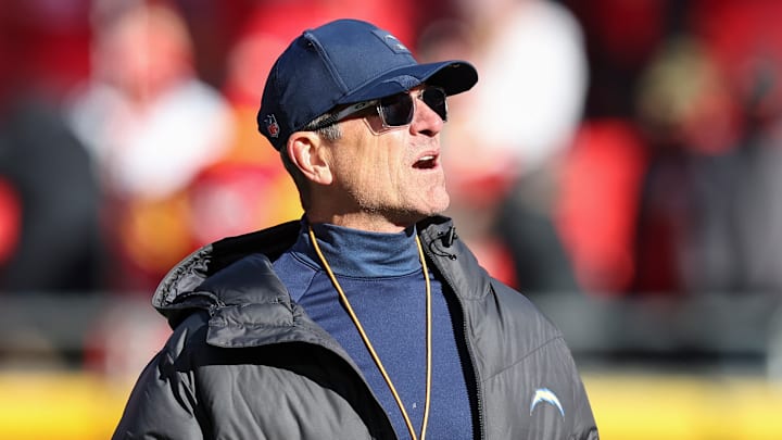 Los Angeles Chargers head coach Jim Harbaugh
