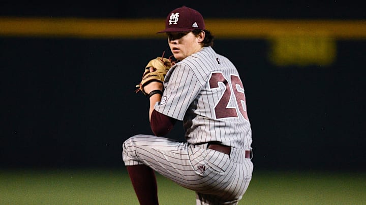 Mississippi State's Tyson Hardin (26) pitching against Tennessee during their NCAA baseball game in Knoxville, Tenn. on Thursday, April 27, 2023.
Ut Baseball Miss St Mississippi State's Tyson Hardin (26) pitching against Tennessee during their NCAA baseball game in Knoxville, Tenn. on Thursday, April 27, 2023.
Ut Baseball Miss St