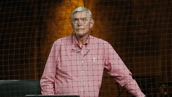Jul 27, 2021; Arlington, Texas, USA; Texas Rangers owner Ray Davis in a suite during the game against the Arizona Diamondbacks at Globe Life Field. Mandatory Credit: Tim Heitman-USA TODAY Sports