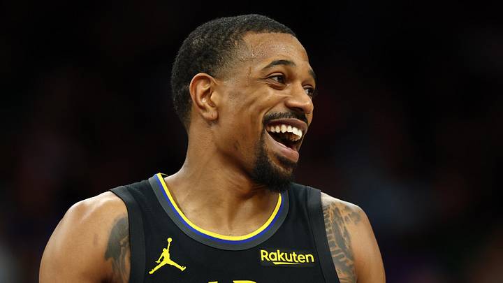 Golden State Warriors guard De'Anthony Melton (8) reacts against the Phoenix Suns in the second half at Mortgage Matchup Center on February 5, 2026.