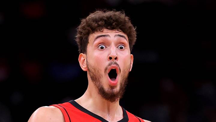 Houston Rockets center Alperen Sengun (28) reacts while handling the ball against the Sacramento Kings during the first quarter at Toyota Center on November 6, 2023.