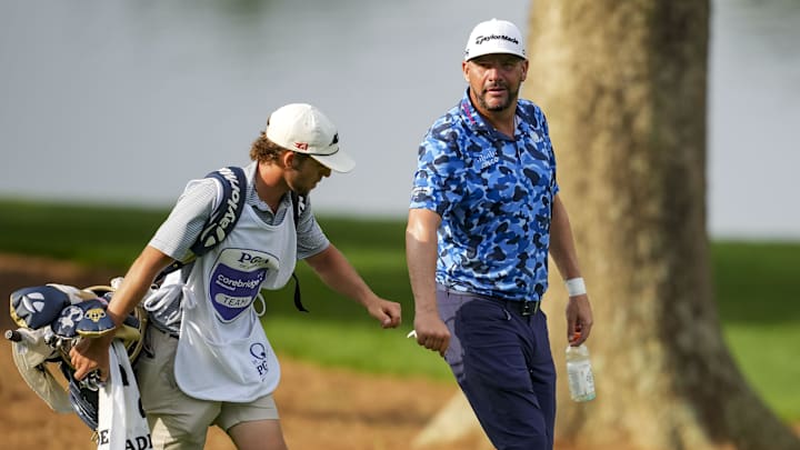 Michael Block missed the cut at the PGA Championship, shooting 75-82.