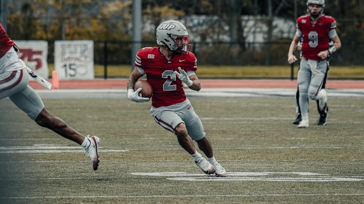 This redshirt sophomore led his program with 927 yards and finished 2025 as a All-PSAC West Offensive First Team selection.