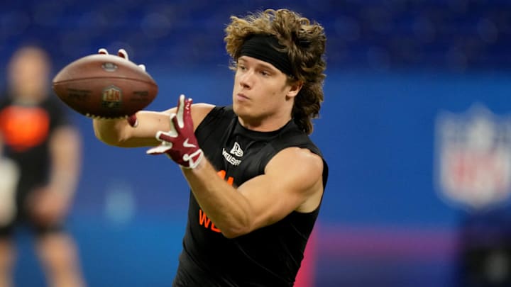 Arkansas wideout Isaac Teslaa (WO41). Arkansas wideout Isaac Teslaa (WO41).