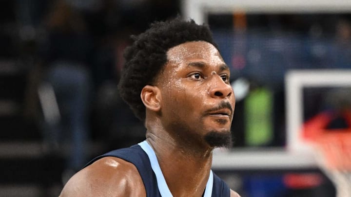 Memphis Grizzlies power forward Jaren Jackson Jr. shoots a three-point shot in the second quarter.